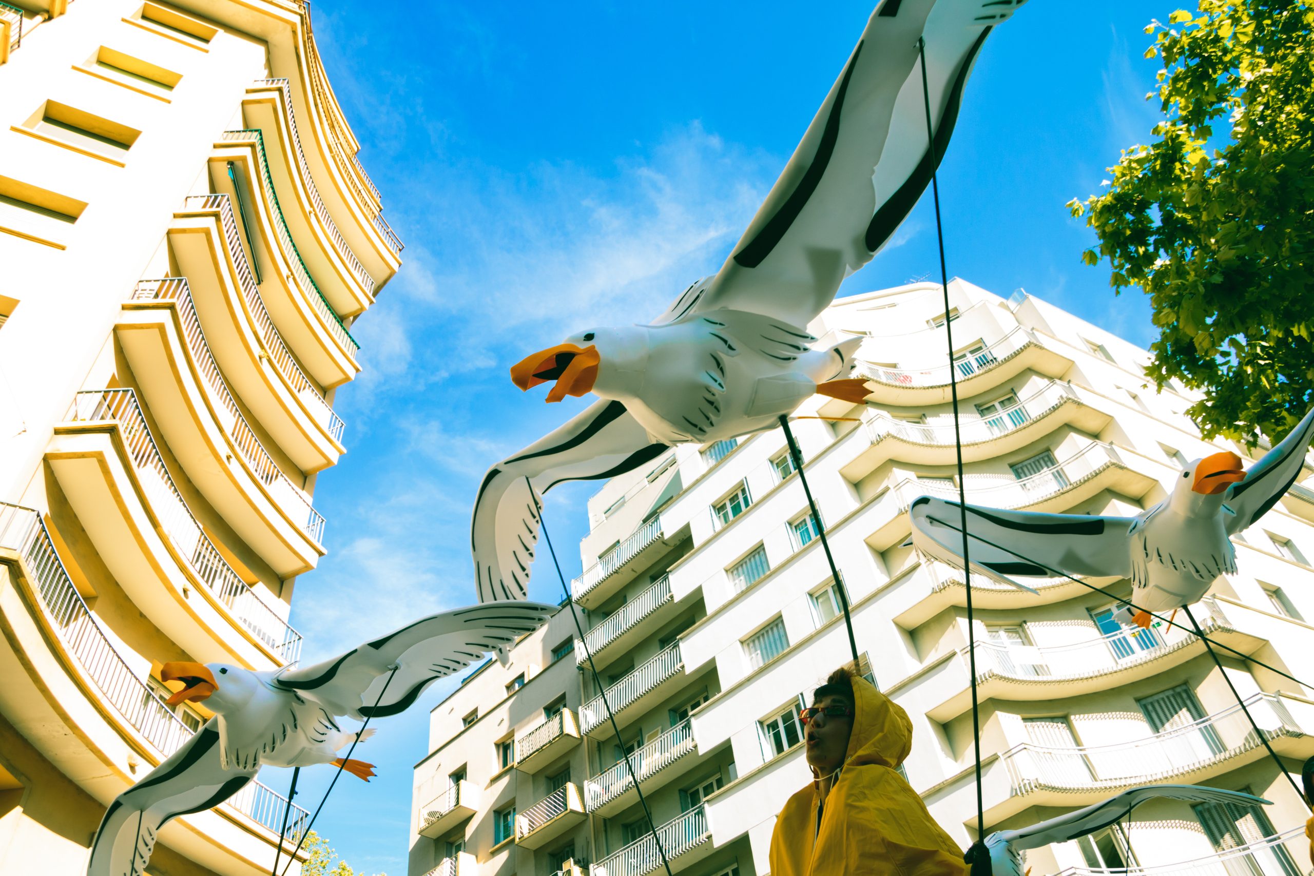 Parade de rue marionnette géante Albatros Invitation au voyage Audrey Vermont